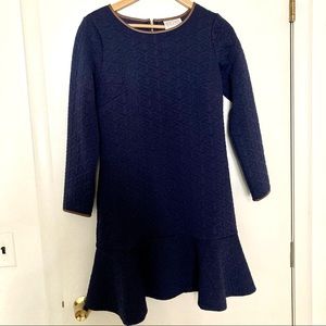 Women’s Sail to Sable Navy Blue Long Sleeve Trumpet-style Dress